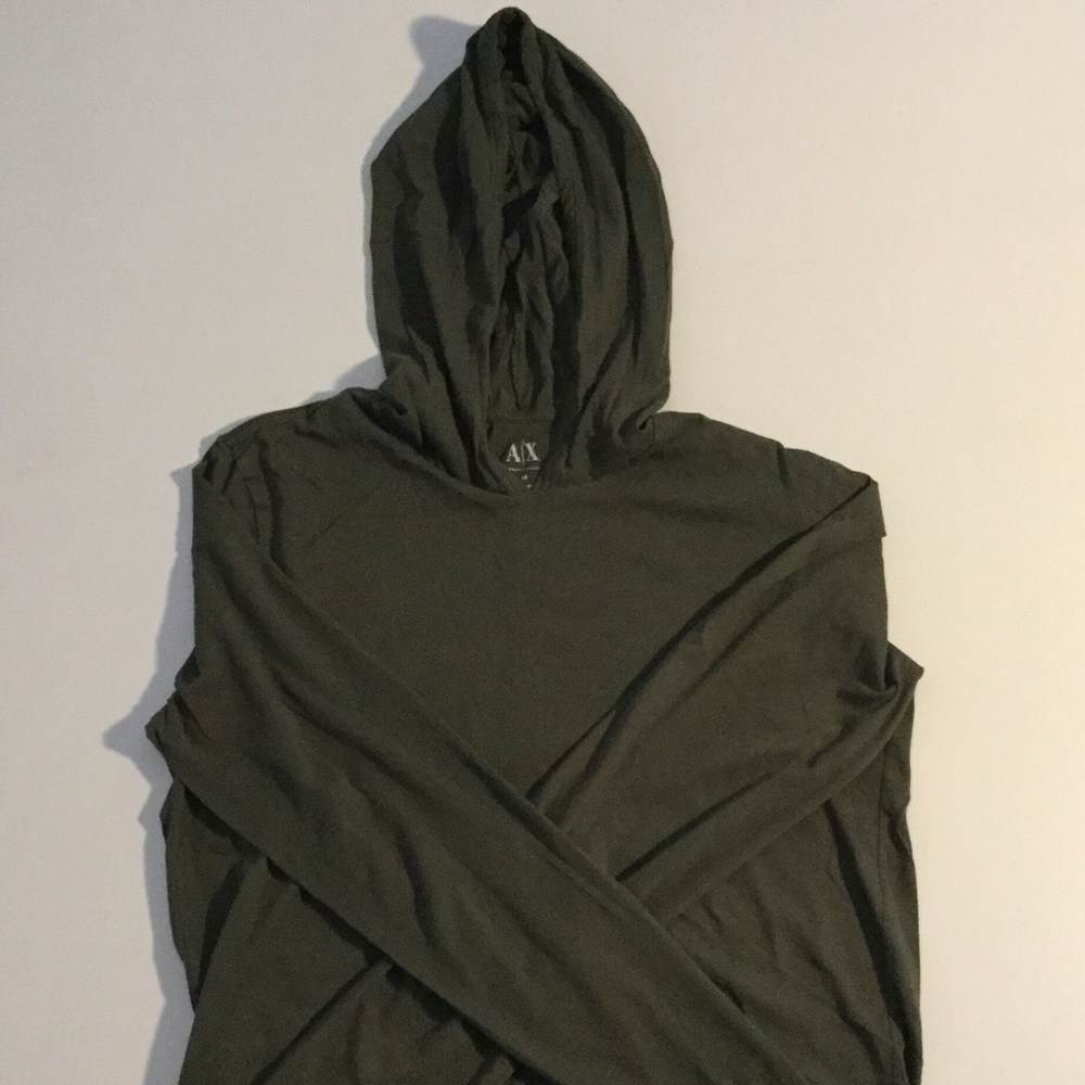 A/X Armani Exchange Mens Long Sleeve Hooded Shirt